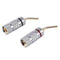 Miniatyrbillede 3 af 3: 4 stk. guldbelagte bananplugs 4mm bananplugs til videoadapter til højttaleradapter lydplug ledningskabel