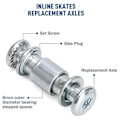 Miniatyrbilde 4 av 5: Inline Skate Aksel Spacer Skrue, Skatehjul Lager Spacer, Rulleskøyte Reservedeler Med Aksel &
