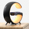 Miniatyrbillede 4 af 4: Smart Ambient Light 15W Trådløs Opladning Bluetooth Højttaler Vækkeur Hjem Intelligent Ambient Lampe EU Stik