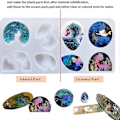 Miniatyrbilde 5 av 5: Øy Resin Former, 3 stk Hav Silikon Former for Resin Epoxy, Smykke Epoxy Former for Ørepynt, Henger