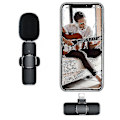 Miniatyrbillede 1 af 2: Trådløs Mikrofon Til Iphone Ipad, Trådløs Lavalier Mikrofon Med Støjreduktion Automatisk Synkroniseringsfunktion