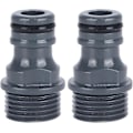 Miniatyrbilde 1 av 3: 2 stk. Hanngjenge Hurtigkobling Nippel Hage Slangekran Nippel Adapter Vanning Verktøy