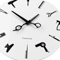 Miniatyrbild 3 av 5: Timelike Barber Stylist Verktyg Väggklocka Modern 3D Kvarts Tyst Skönhet Frisörsalong Klocka Titta På Heminredning Present
