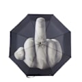Miniatyrbilde 1 av 2: Novelty Midtfinger Design Svart Paraply Kule Mote Impact Paraply Fold