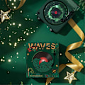 Pikkukuva 5 / 5: Waves Vintage vinyylilevy Bluetooth-kaiutin RGB-tunnelmavaloilla, Retro levysoitintyyppinen kaiutin