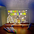 Miniatyrbild 1 av 5: Luminous Akrylmarkör, Akryl Torkbräda med Stativ, LED Transparent Skrivbords-Sticky Note Memo 7 Pens