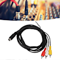 Miniatyrbilde 4 av 5: Mini DIN 10-pin til 3 RCA-kabel Hann til Hann Klar Signal Videoadapterkabel for TV-skjerm Projektor 1,8 m