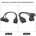 Miniatyrbillede 4 af 4: Bil 16-polet OBD2 OBDII Han til Dobbelt Hun Y-Splitter Adapter Forlængerkabel Diagnostisk Værktøj