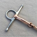 Miniatyrbillede 3 af 5: Fuld Cheek Rustfrit Stål Heste Fleksibel D Ring Løst Sæt Hestebid Spænde Dobbelt Led Kobber Mund 135MM
