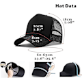 Miniatyrbilde 5 av 5: XL Mesh Trucker Hat for Stort Hode - Herre Baseball Caps med Høy Krone, Pustende Dad Hat, Justerbar 60-65 cm Light Gray