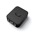Miniatyrbilde 3 av 5: 2-ports Gigabit nettverksbryter RJ45 bryter nettverksdeler kabelforlenger velger gratis 2-veis adapter