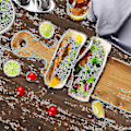 Miniatyrbild 2 av 5: Tacoställ i bambu, ställ för 8 tacos, för servering av tacos