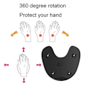 Miniatyrbillede 2 af 5: Ergonomisk Gaming Mousepad med Hukommelsesskum Håndledsstøtte Roterende Glidehåndmatte til PC Computer H