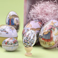 Miniatyrbilde 3 av 5: Påske Tinplate Egg Farge Kanin Jern Egg Godteri Eggskall 2023 Glad Påske Dag Festforsyninger