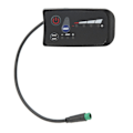 Miniatyrbillede 2 af 5: 36V El-cykel Strømvisningsskærm - Vandafvisende ABS-hus LED-panel med 5-polet interface
