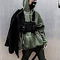 Miniatyrbilde 4 av 5: Longzhuo Skuldervesker Brystveske Hip Hop Streetwear Herre Funksjonelle Midjevesker Justerbare Lommer Vest