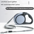 Miniatyrbilde 4 av 5: Hundeleie (5m/Grå) Inntrekkbar Refleks Hundeleie Justerbar Hundeleie Sklisikker En-trykkshåndtak Slitesterk Inntrekkbar Hundeleie Egnet for Store Hunder