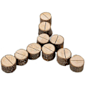 Miniatyrbillede 5 af 5: Visitkort Holder 20 Stykker Træ Plads Kort Holder Bryllup Stump Form Bord Klip Kort Stativ Hjem Fest Dekorationer