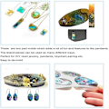 Miniatyrbilde 2 av 5: Øy Resin Former, 3 stk Hav Silikon Former for Resin Epoxy, Smykke Epoxy Former for Ørepynt, Henger