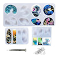 Miniatyrbilde 1 av 5: Øy Resin Former, 3 stk Hav Silikon Former for Resin Epoxy, Smykke Epoxy Former for Ørepynt, Henger