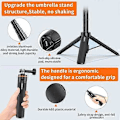Pikkukuva 4 / 5: VRIG TP-08 20.1\" Mini Jatkettava GoPro Jalusta Kannettava Selfie-keppi Jalusta Kamera Jalusta GoPro Max Hero 11 10 9 8 7 6 5 4 3 3+ 2 1 Sessionille