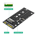 Miniatyrbild 3 av 5: M.2 NGFF till SATA Adapterkort B-nyckel/B & M-nyckel SSD-omvandlare för NGFF M.2 2280 2260 2242 2230 SSD (N