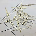 Miniatyrbild 1 av 5: 100-pack 33mm Chandelier Lampdelsförbindelser Chlips Bowtie Pins för Fästning av Kristaller Pärlor Chandelier Ersättningar Belysningstillbehör (go
