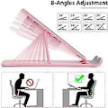 Miniatyrbillede 3 af 5: Justerbar Laptop Stativ Ventileret Laptop Højder Justerbar Plastik Aluminium Beslag Kompatibel med 10\"-15.6\" Notebook Computere (Pink) 1 stk