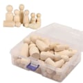 Miniatyrbild 3 av 5: Träfigurer, 50 st DIY Träfigurer Dockor, Humanoida Marionetter Barnleksaker Manliga Och Kvinnliga Dockleksaker Hantverk Konst & Hantverk, 4 Storlekar