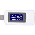 Miniatyrbillede 1 af 2: USB Type-C Tester Multifunktionel Bidirektionel Strøm Spænding DC Digital Voltmeter (Hvid)
