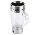 Miniatyrbillede 2 af 5: 350ml Rustfrit Stål Selvpiskende Kaffe Kop - Elektrisk Automatisk Blandingskop til Hjemmet og Kontoret - På Lager
