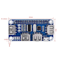 Pikkukuva 4 / 4: USB-UART-liitäntä 4-porttinen USB-keskitin Raspberry Pi B+/2B/3B/Zero/Zero W:lle