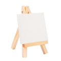 Pikkukuva 3 / 5: 12 kpl Taiteilijan Mini Maalausteline + 3 tuuman x 3 tuuman Mini Canvas Set Maalaus Lasten Käsityö DIY Piirustus Pieni Pöytä