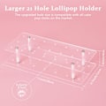 Miniatyrbilde 2 av 5: Kakepop-Stativ, 21 Hull Lollipop Display Stativ, Akryl Klar Kakepop Display Holder, Cakepopsical Stativ for Bryllup, Babyshower