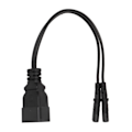 Miniatyrbillede 3 af 5: Dobbelt IEC320 C7 til C20 Kabel Universal Y Strømsdeler Kabel til Bordlampe LCD Skærm Digitalkamera 12,6 tommer