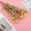 Miniatyrbillede 4 af 5: 8 stk. Kunstige Simulerede Blomsterbuket Hjem Kommerciel Fest Dekoration (Mørk Gul)