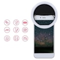Miniatyrbillede 3 af 4: Selfie LED Ring Flash Lys Portable Telefon Selfie Lampe Lysende Klipslampe til iPhone (Sort)