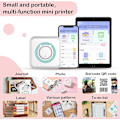 Pikkukuva 2 / 5: Mini Kannettava Tulostin, Bluetooth Taskukokoinen Lämpötulostin, Mini Lämpötulostin iOS:lle ja Androidille, Musteeton Taskukokoinen Tulostin Valokuville ja Muistiinpanoille
