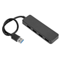 Pikkukuva 2 / 5: USB 3.0 4-portinen Hub 5Gbps Nopea 4-in-1 Suojaustoiminto USB-jakaja Kotimatkailuun Toimistoon Ulkotiloihin