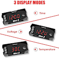 Miniatyrbillede 4 af 5: Universal Motorcykel Speedometer - Digitalt Ur Voltmeter Termometer