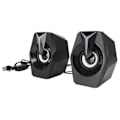 Miniatyrbilde 2 av 5: USB-drevet høyttaler med RGB-lys, volumkontroll, bærbar kablet subwoofer-høyttaler for bærbare datamaskiner, stasjonære datamaskiner, skrivebord, svart