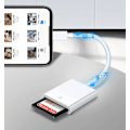 Miniatyrbilde 3 av 4: OTG-adapter SD-kort Micro multifunksjon kameraadapter konverter kortleser Dual port single line