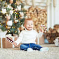 Miniatyrbillede 3 af 5: Juleklokkehåndklokker Træhåndslæggeklokker Jingle Shaker Klokker Håndholdte Klokker Raslemusik