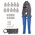 Miniatyrbild 2 av 2: 1 set koaxial RF/BNC-pressverktyg för RG58 / RG59 / RG6 med 10 st BNC-kontaktpressset