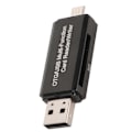 Miniatyrbilde 4 av 5: Minnekortleser Micro USB OTG USB Plug and Play Minnekortleser/Skriver for Windows for Android Telefon PC Svart