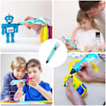 Miniatyrbillede 5 af 5: 3D-pen med 3 farvede filamenter på 3 meter, 3D-pen med tegningsskabelon, penneholder og oplader Pink 3D Pen
