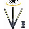 Miniatyrbilde 2 av 5: Oppladbar LED arbeidslampe med magnet og USB 360 graders rotasjon, oppladbar LED inspeksjonslampe, hjem, verksted, camping, fotturer, inspeksjon L