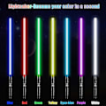 Miniatyrbilde 4 av 4: Lys Sabre Laser Sabel Rgb 7 Farger Skiftbar Elektronisk Lys Sabel Lyd 1stk-svart