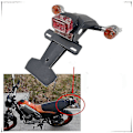 Miniatyrbillede 2 af 5: Til Yamaha Xg250 Xg 250 Tricker Blinklys Bagskærm Mudguard Mudflap Nummerplade Baglygte Støtte Blinklys Holder