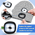 Pikkukuva 3 / 5: Usb-Latautuva Valo Led-Neulepipoon, 4 Kpl, Vahva Keski- Ja Heikko Valotila Led-Hattu